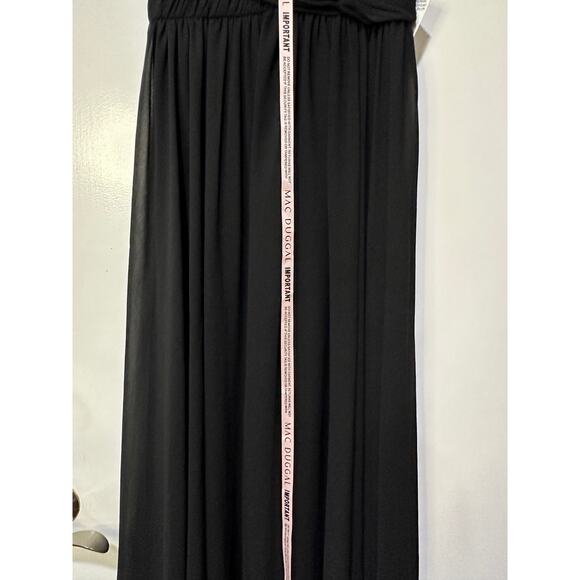 Ieena Mac Duggal Black Faux Wrap Sleeveless Flowy Midi Dress Sz Small NWT #70099 - Picture 6 of 15